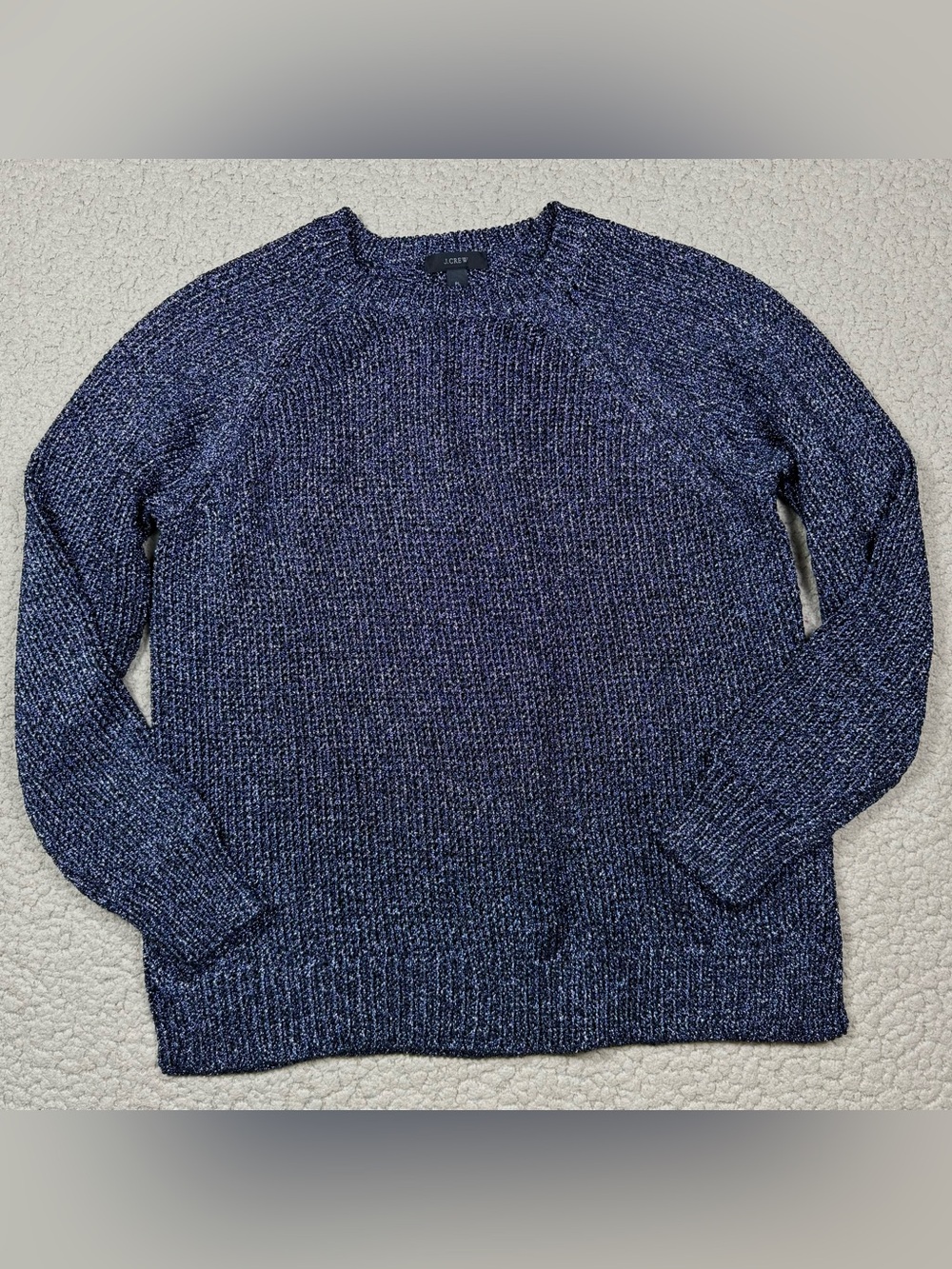 J. Crew Metallic Knit Crewneck Sweater Petite PL
